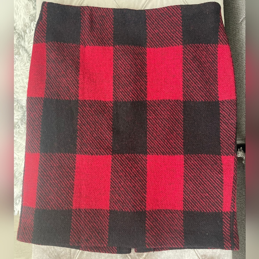Tally-Ho Wool Plaid Skirt